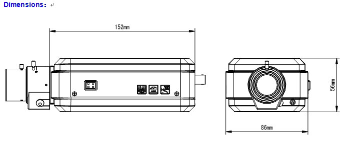 2.0 Megapixel 1080P Sony Exmor CMOS HD IP Box Camera interface